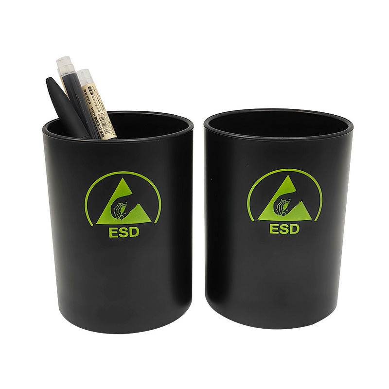 Porteur de stylo en plastique antistatique ESD noir Organisateur de bureau ESD pour atelier de purification de salle blanche