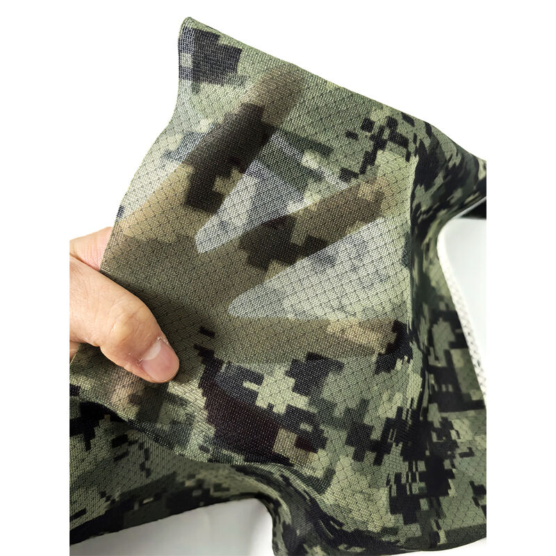 Impression de camouflage Tissu tricoté en treillis diamanté ESD haute performance ¥ 87% polyester + 13% fibre de carbone