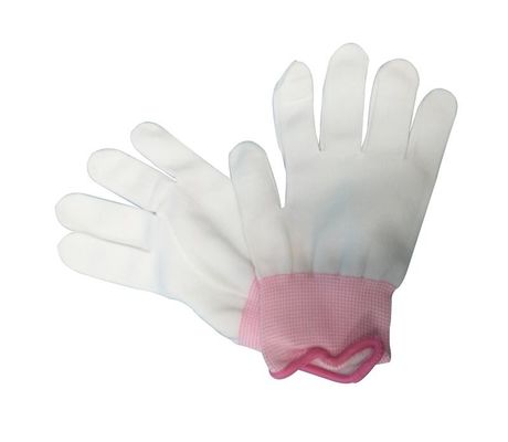 Anti gants statiques de revêtement sans couture de polyester, gants de décharge électrostatique