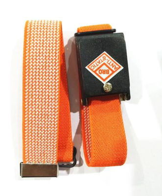 Dragonne antistatique sans fil tricotée d'ESD de couleur marron orange bleue de bande élastique