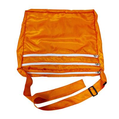 Orange ESD Anti-statique sac à épaule de salle blanche avec 3 fermetures à glissière