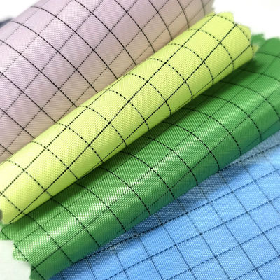 Tissu conducteur d'ESD de filament de polyester de preuve de la poussière pour l'habillement de Cleanroom