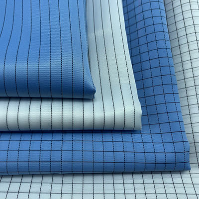 tissu conducteur d'ESD de fibre de carbone du polyester 2% de la grille 98% de 5mm